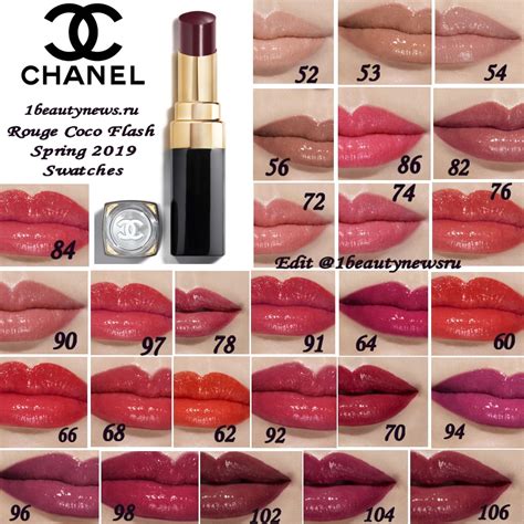 chanel rouge coco flash swatches